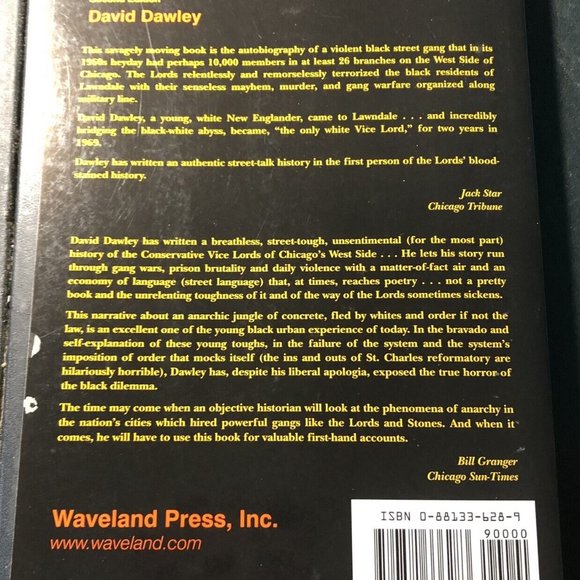 A Nation of Lords The Autobiograpy of the Vice Lords David Dawley MINT CONDITION - Picture 2 of 4